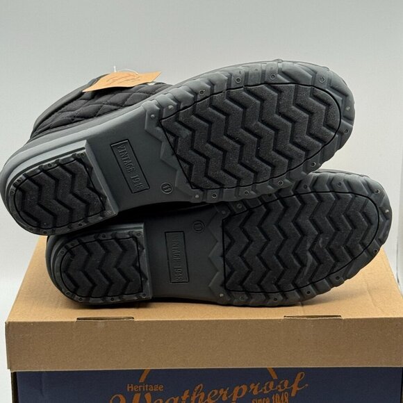 Weatherproof Vintage Aidan Quilted Black Duck Boots Thermolite Insulation 11 M - Picture 8 of 14